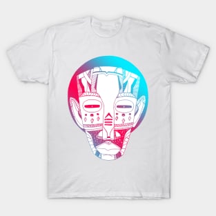 Dual Color African Mask No 3 T-Shirt